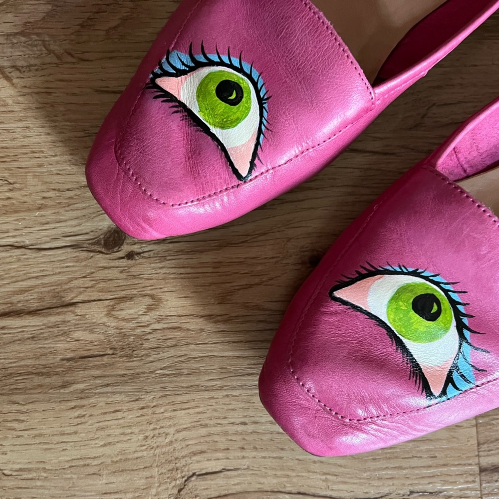 SOLD💚Handpainted eye flats - Picture 2 of 8